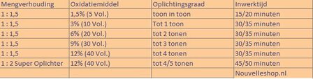 Eslabondexx Oxidant Mengverhoudingen - Nouvelleshop.nl